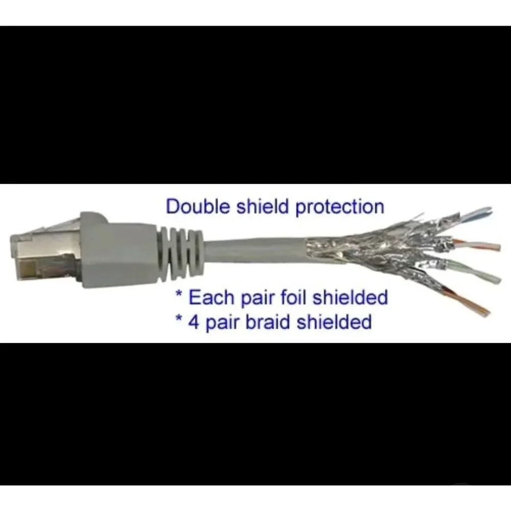 150 ft Cat6 Ethernet Cable RJ45 STP SSTP Shielded LAN Network Copper Red UV